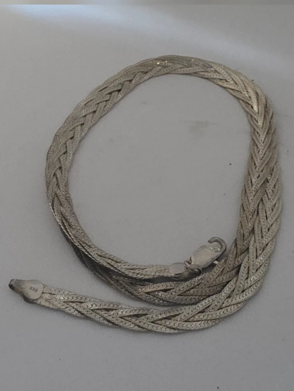 .925 SS Italian Herringbone  Braided Rapunzel Chain